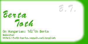 berta toth business card